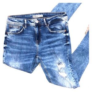 Denim Blue Jeans | Ripped Detailing